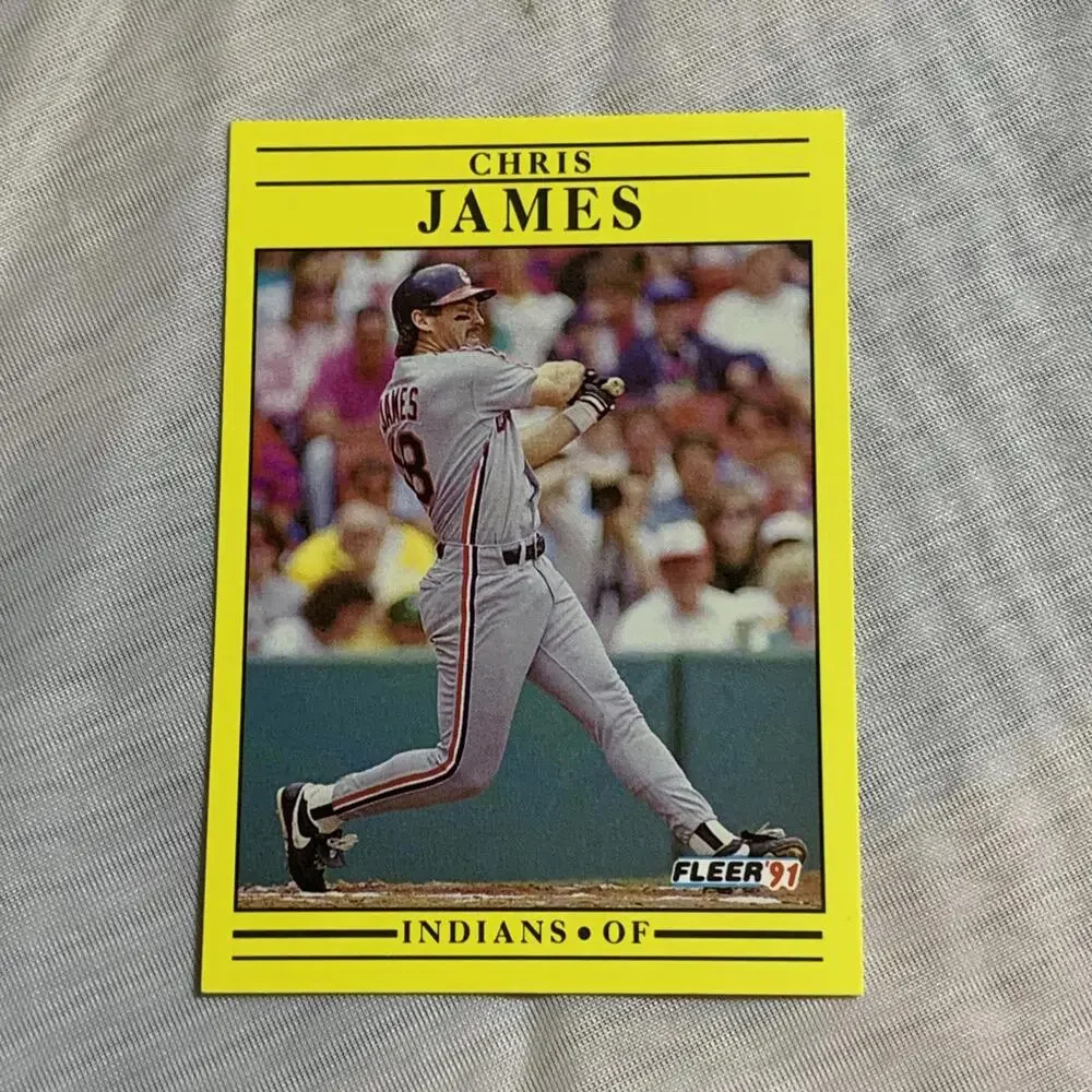 1991 Fleer Chris James Cleveland‎ Indians Baseball Card #370